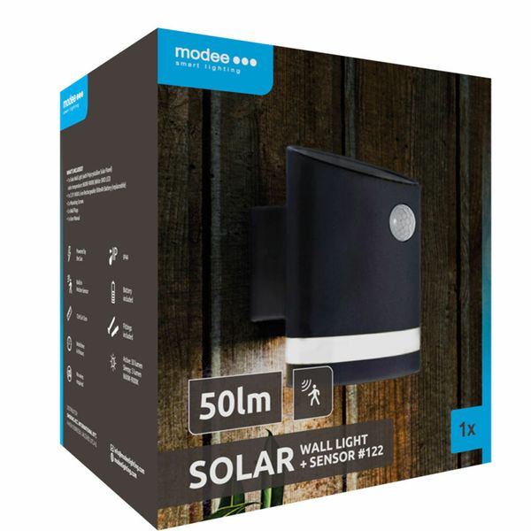 Modee Lighting solárna nástenná LED lampa 122 do exteriéru (ML-WS122)
