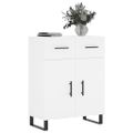 vidaXL Komoda biela 69,5x34x90 cm kompozitné drevo