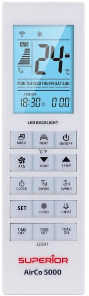 Univerzálny diaľkový ovládač SUPERIOR pre klimatizáciu AirCo 5000 in 1 Univerzálny diaľkový ovládač SUPERIOR pre klimatizácie AirCo 5000 in 1
