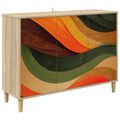 vidaXL Servírovacia skriňa BONN Sonoma 102 x 33 x 75 cm