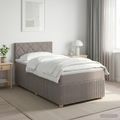 vidaXL Posteľ boxspring s matracom Sivohnedá 100 x 200 cm Látka