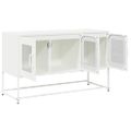 VidaXL TV skrinka Biela 100,5x39x60,5 cm Oceľ valcovaná za studena