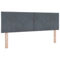 vidaXL Posteľ s boxspringom a matracom a LED Tmavosivá 160 x 200 cm