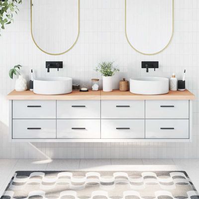 vidaXL Kúpeľňová doska 200x40x(2-6) cm neošetrený masív