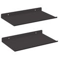 vidaXL Závesná polica 2 ks Čierny 30 x 17,5 x 2,5 cm Oceľ
