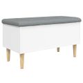 vidaXL Úložná lavička biela 82x42x46 cm kompozitné drevo