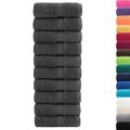 vidaXL Prémiové umývacie utierky SOLUND 10 ks antracitové 30x30 cm 600 g/m²