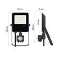 LED reflektor VISIO s pohybovým čidlom, 20 W, neutrálna biela, čierný