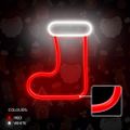 Neonová LED VIANONNÁ PONOŽKA biela červená FLNE23 Forever Light