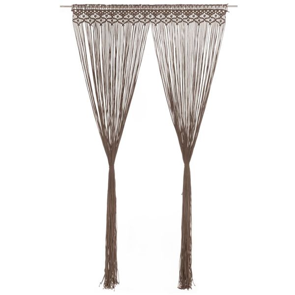 vidaXL Záclona macrame sivo-hnedá 140x240 cm bavlna