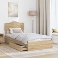 vidaXL Úložná posteľ Sonoma dub 90 x 190 cm Kompozitné drevo