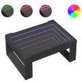 vidaXL Konferenčný stolík s nekonečnými LED čierny 70x50x30 cm