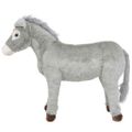 vidaXL Stojaci plyšový hračkársky somárik, sivý XXL