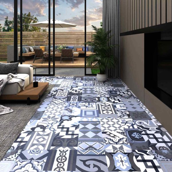 vidaXL Podlahové dosky 5,11 m² 55 pcs PVC Farbový vzor