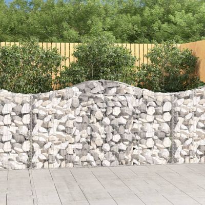 vidaXL Oblúkové gabiónové koše 40 ks 200x30x100/120cm pozinkov. železo