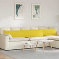 vidaXL Vankúše na pohovku 2 ks látka Svetložltá 200 x 40 cm