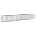 vidaXL Gabiónový kôš s krytom 700x100x100 cm pozinkované železo