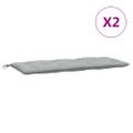 vidaXL Vankúše na záh. lavičku 2 ks bledosivá melanž 120x50x7 cm látka