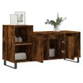 vidaXL TV skrinka dymový dub 100x35x55 cm spracované drevo