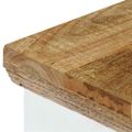 vidaXL Nočný stolík biely a hnedý 40x30x50 cm surový mangový masív