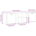 VidaXL TV skrinka Artisan Dub 120x34x37 cm Konštrukčné drevo