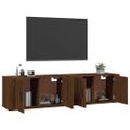 vidaXL Nástenné TV skrinky 2 ks hnedý dub sonoma 80x34,5x40 cm