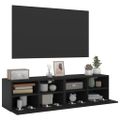 vidaXL TV nástenné skrinky 2 ks čierne 60x30x30 cm kompozitné drevo