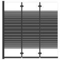 vidaXL Skladací sprchový kút 3 panely 130x130 cm ESG čierny