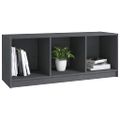 vidaXL TV skrinka sivá 104x33x41 cm borovicový masív
