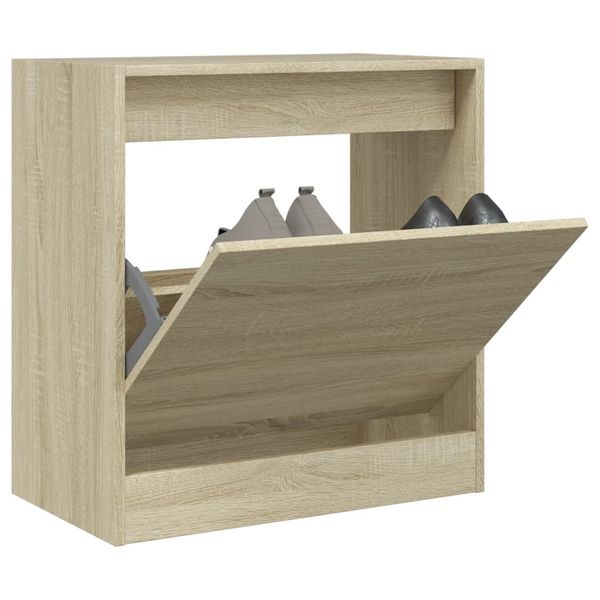 vidaXL Botník dub sonoma 60x34x63,5 cm kompozitné drevo