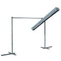 vidaXL Prístrešok s výsuvnou strechou 350x253x196 cm, antracitový