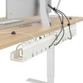 vidaXL Úložný box na káble pod stôl 2 ks Biela 43 x 9 x 11 cm Oceľ