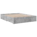 vidaXL Posteľný rám so zásuvkami betónovosivý 150x200cm kompozit.drevo