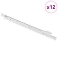 vidaXL Posuv zásuvky 12 ks Biela 400 mm Oceľ
