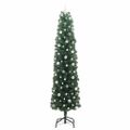 vidaXL Umelý vianočný stromček Zelená 240 cm PVC, oceľ a plast