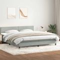 vidaXL Box Spring Posteľ s matracom Svetlosivá 180x220 cm Zamat