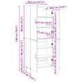 vidaXL Highboard 2 ks Remeselný dub 69,5 x 34 x 180 cm