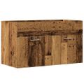 vidaXL Skrinka do kúpeľne staré drevo 80x38,5x46 cm kompozitné drevo