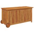 vidaXL Záhradný úložný box s kolieskami 113x50x58 cm masívna akácia