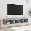 vidaXL TV skrinky s LED svetlami 2 ks betónovo sivé 80x30x30 cm