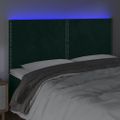 vidaXL Čelo postele s LED tmavozelené 160x5x118/128 cm zamat
