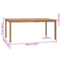 vidaXL Záhradný jedálenský stôl 180x90x77 cm teakový masív