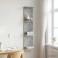 vidaXL Stenná polica Betónovo sivá 25 x 15 x 100 cm Kompozitné drevo