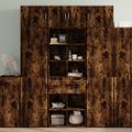 vidaXL Úložná skrinka dymový dub 70x42,5x225 cm kompozitné drevo