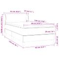 vidaXL Posteľný rám boxsping s matracom tmavomodrý 90x190 cm zamat