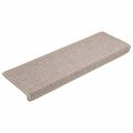 vidaXL Schodové rohože 30 ks 65x21x4 cm taupe s obdĺžnikovým okrajom