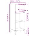 vidaXL Komoda lesklá biela 34,5x32,5x90 cm kompozitné drevo