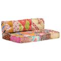 vidaXL Taburetka, patchwork, látka