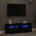 vidaXL TV skrinky s LED svetlami 2 ks čierne 60x35x40 cm