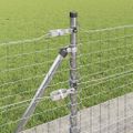 vidaXL Záhradný Euro plot s betónovým podkladom 25 x 0,4 m Strieborná